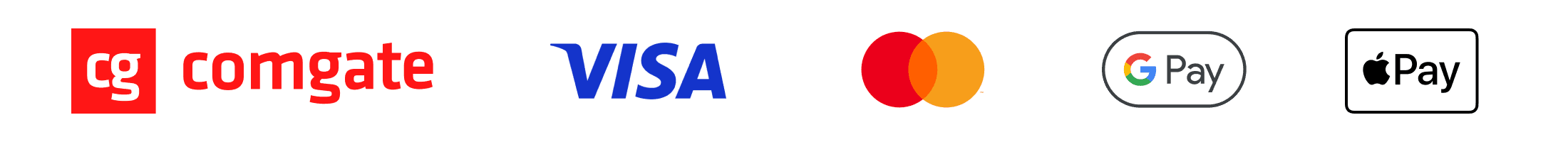 Comgate, Visa, Mastercard, Google Pay, Apple Pay